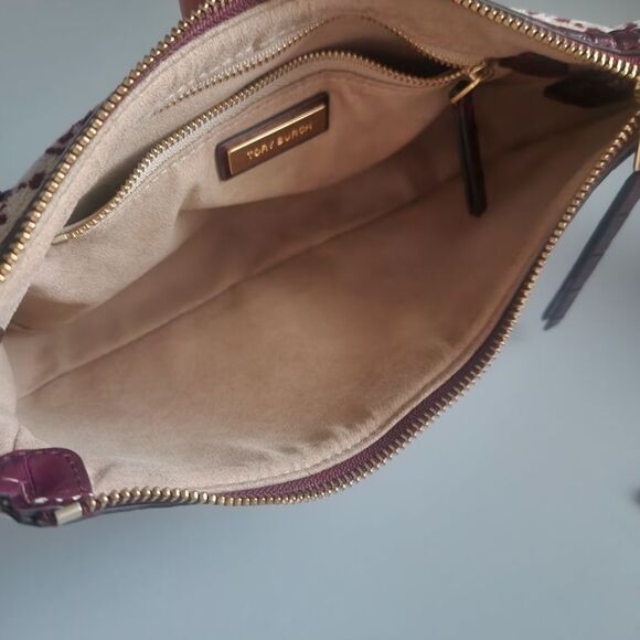 Tory Burch T Monogram Chenille Studio Shoulder Bag - Picture 9 of 11